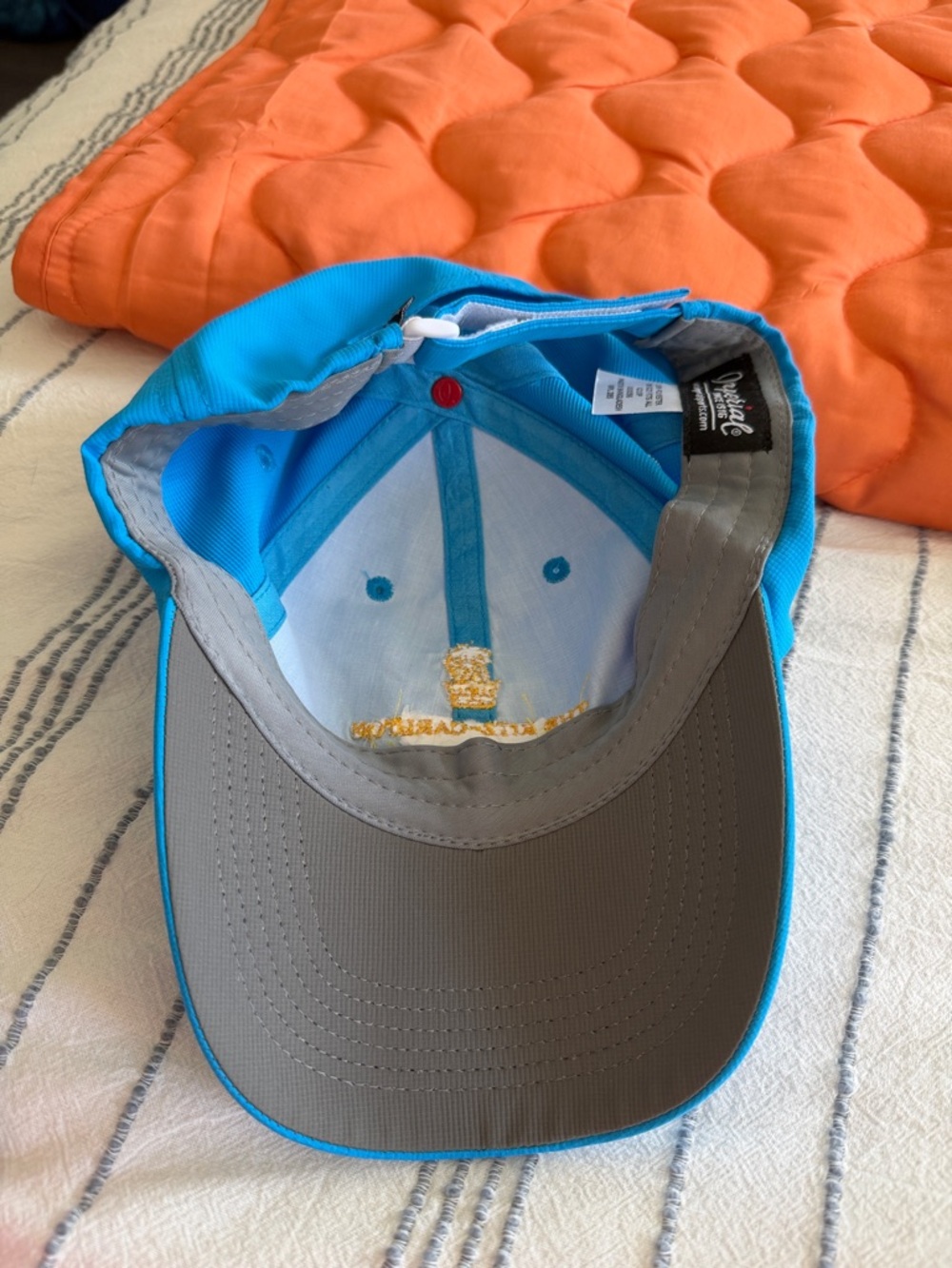 Vineyard Vines Blue Baseball Cap with Yellow Ritz-Carlton Los Angeles Embroidery - Picture 2 of 4